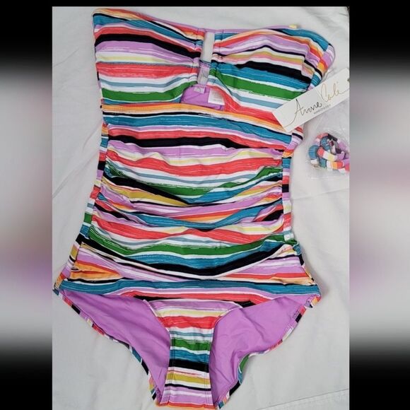 Anne Cole Multicolor One Piece Swimsuit - Picture 1 of 3